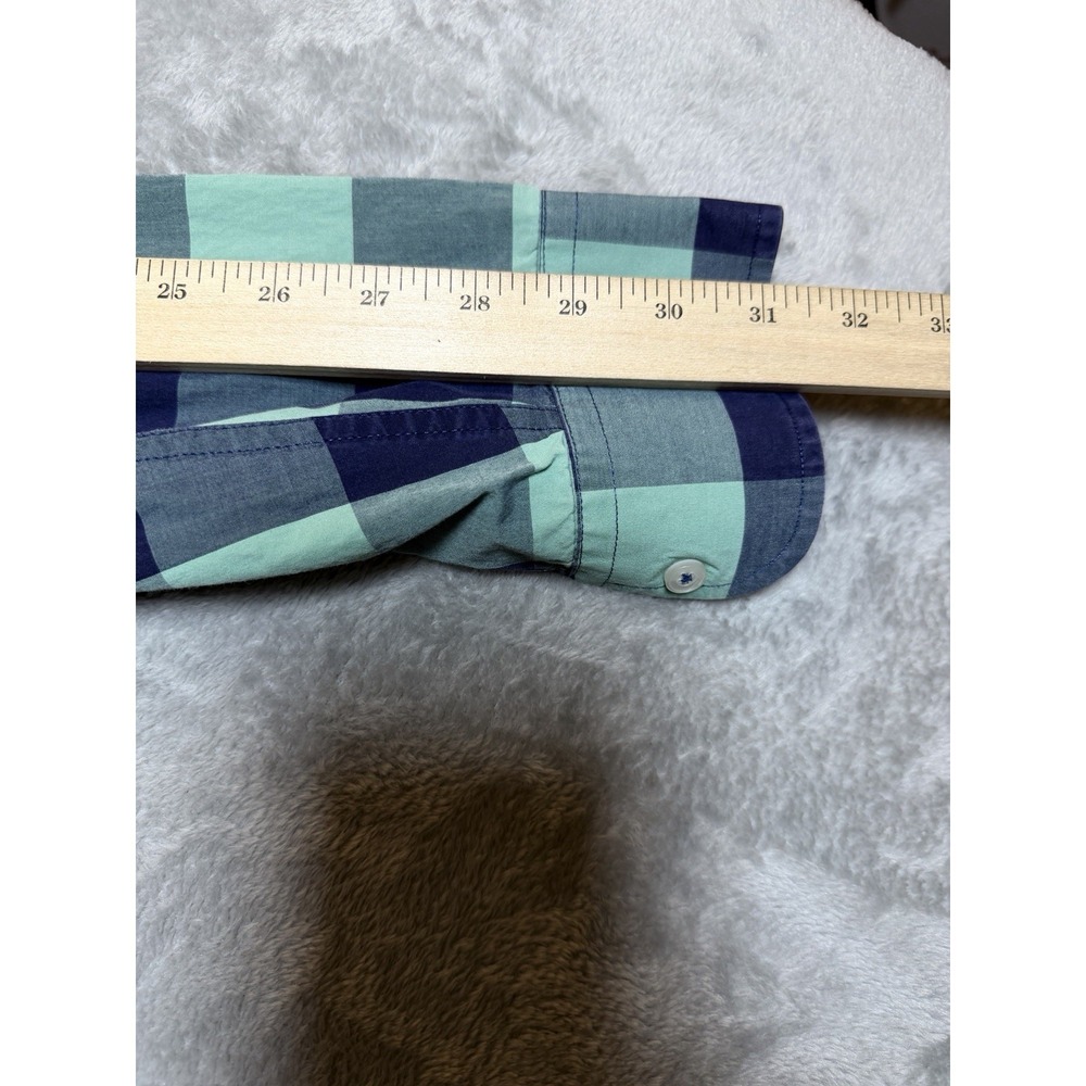 UNTUCKit Shirt Mens XL Green Blue Buffalo Check Plaid 100% Cotton Button Up - Picture 7 of 11